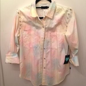 Kendall & Kylie studded denim shirt