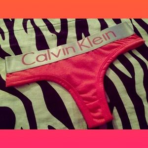 Never worn! - Calvin Klein pink thong