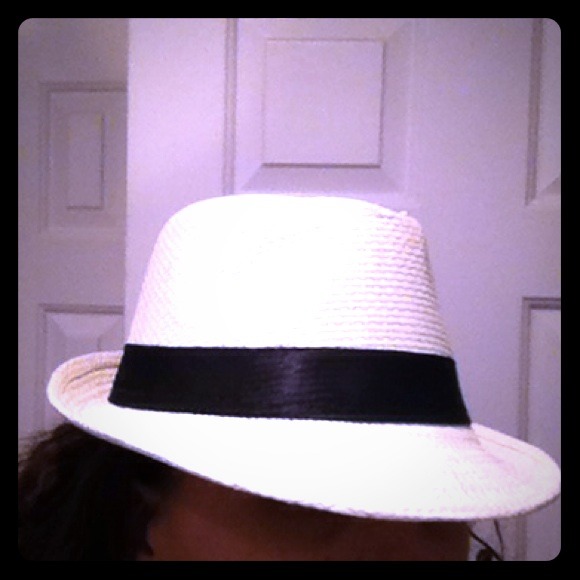 Fedora White with black trim