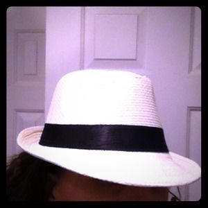 Fedora White with black trim