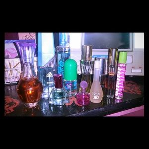 Random set of perfumes.