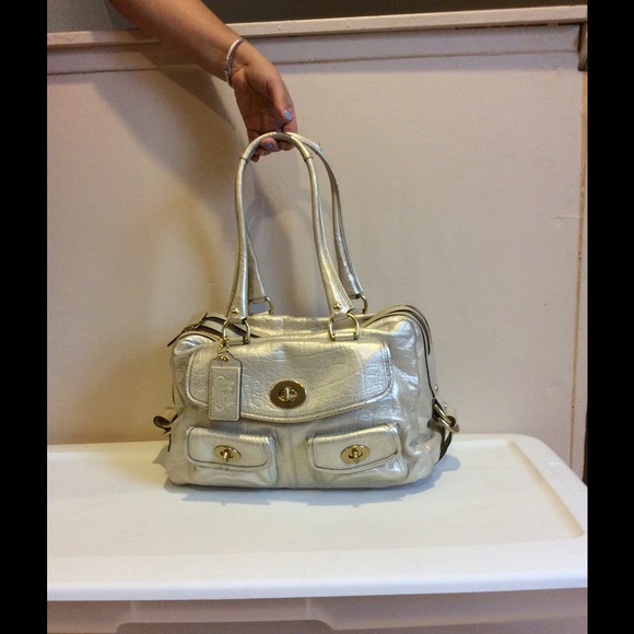 Original Coach leather overnight handbag