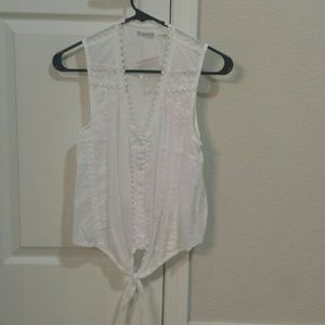 Kimchi blue white button up tank top