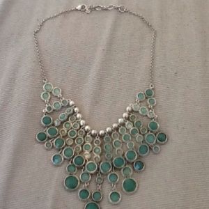 Lucky Brand Statement Necklace Turquoise & Silver