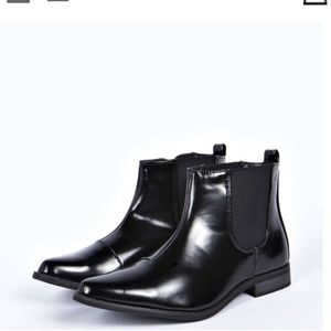 Brand New! Black patented Chelsea ankle boots
