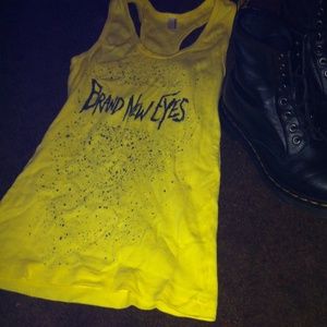 yellow paramore "brand new eyes" tank