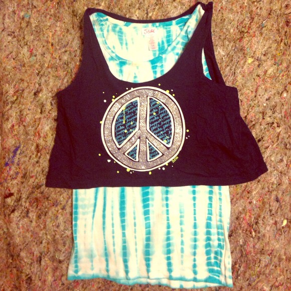 Very Cute Peace Tie-Dye Tank