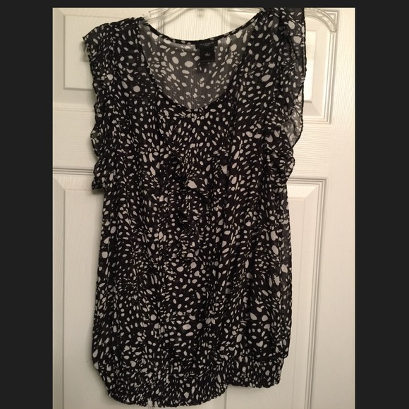 Black and white, size L, Ann Taylor top