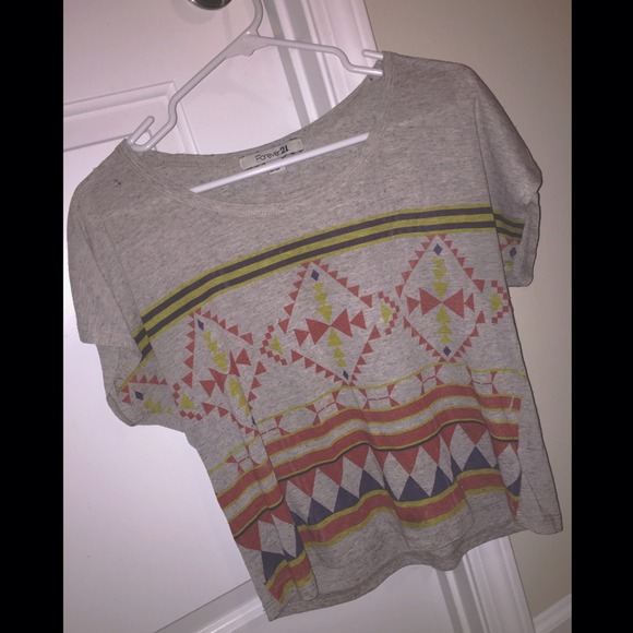 *RARE* forever 21 tribal crop top.