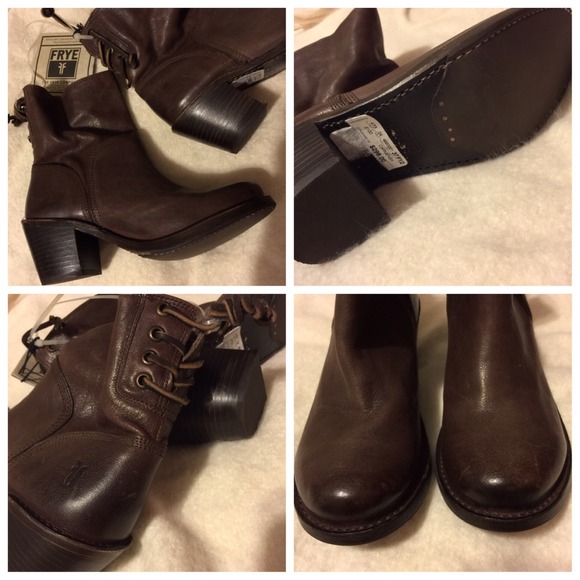SOLD Frye Brown Ankle Boots - Picture 2 of 4