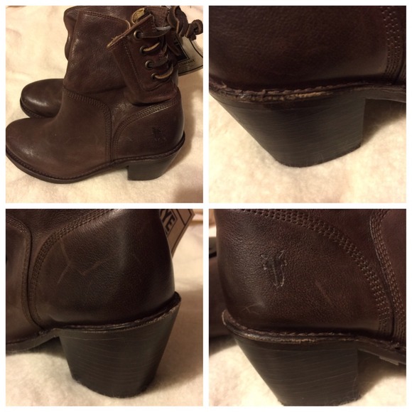 SOLD Frye Brown Ankle Boots - Picture 3 of 4