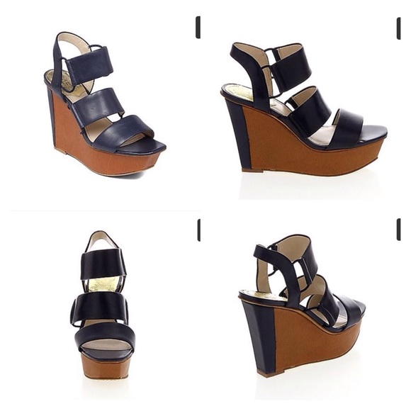 Navy Blue Vince Camuto Wedge Heels