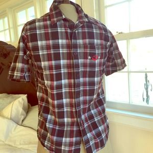 Shortsleeve buttondown shirt polo Men boys