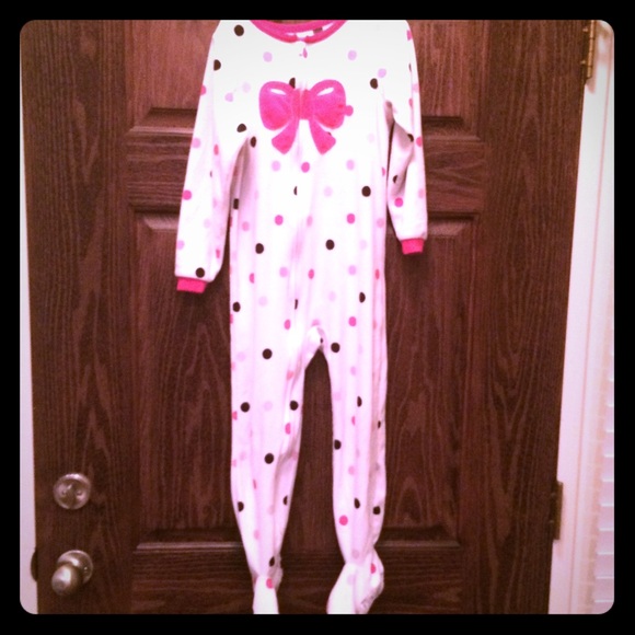 Polka Dot Footed PJ's! Carter's Brand.