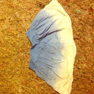 Sky Ombre White Dazzly Justice Skirt