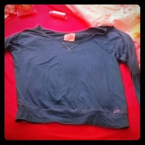 Hollister blue shirt with blue scarf