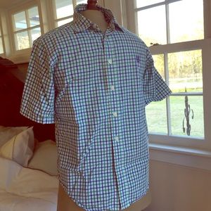 Shortsleeve buttondown shirt polo Chaps men boys