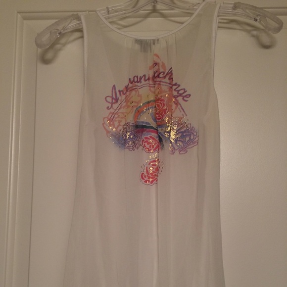 Armani Exchange Sheer Back Top