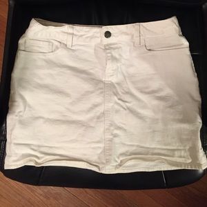 J.Crew white denim (stretch skirt)