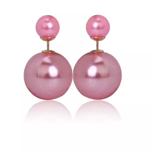 Jewelry - Pink Lavender double sided pearl earring