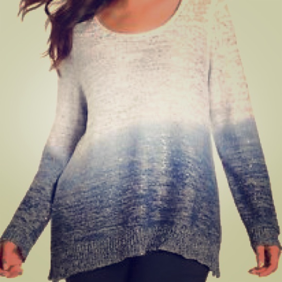 Alfani Sweaters - Alfani Blue Ombre Pullover Sequin Sweater size XS