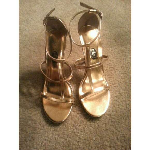 Gold High Heels - Picture 2 of 4