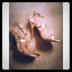 Gold High Heels