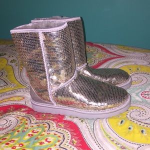 Silver sparkle UGGs