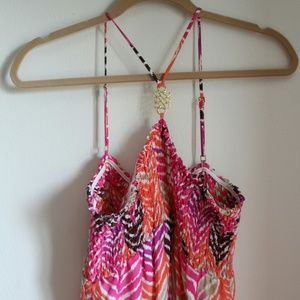 SALE! Trina Turk Orange, Purple, Pink Long Dress