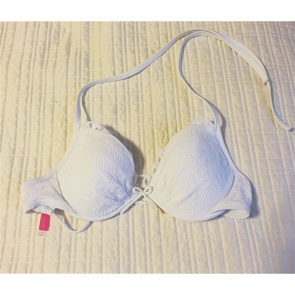 Victoria Secret white lace bathing suit top