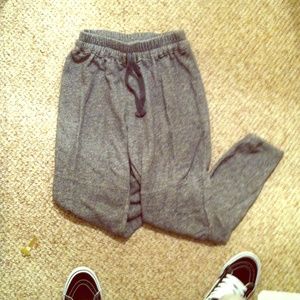 Heathered grey jogger sweats