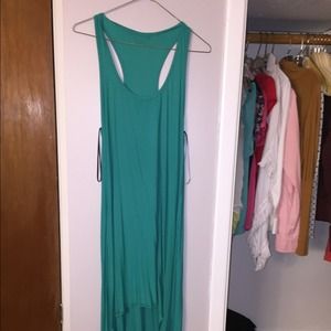 Teal High Low Dress