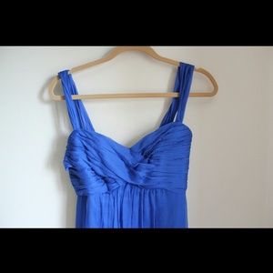 Last Chance! Amsale Blue Long Silk Chiffon Dress!
