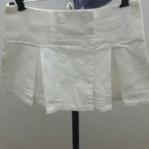 Cheerleading stretch white skirt