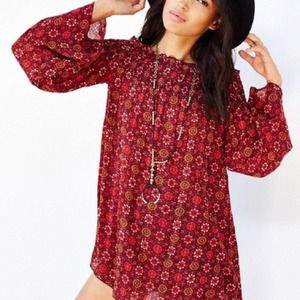 ❌SOLD❌Urban Outfitters Red Patterned Tunic
