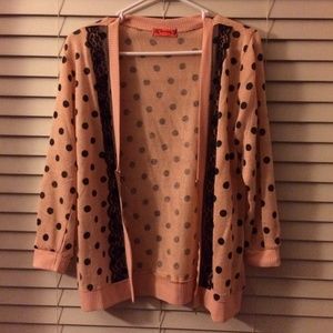 Pink Polka Dot Cardigan