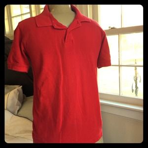Shortsleeve polo shirt red men boys