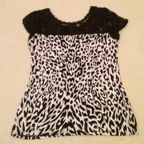 White House Black Market Tops - Animal Print Top