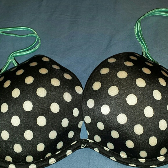 Victoria's Secret 34d Black Polka-dot push up Bra