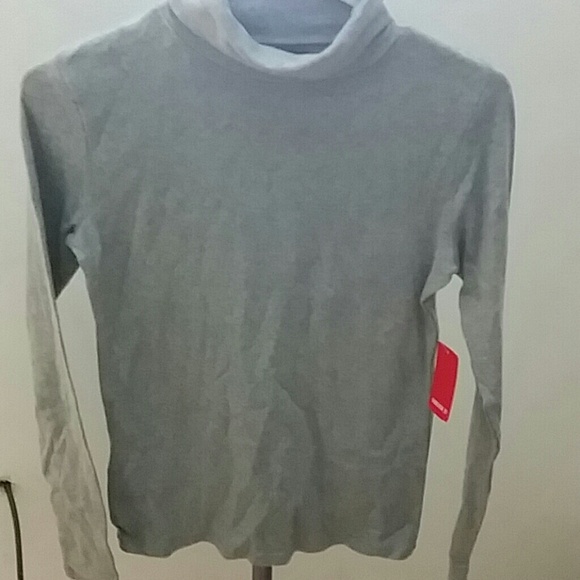 Heather gray or beige turtleneck