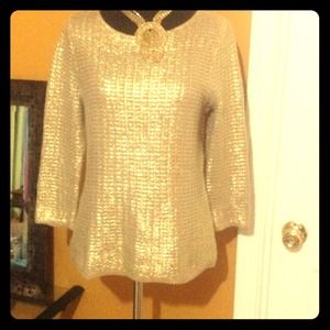 Chico's size 1 gold sweater.
