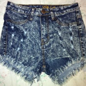 Dark Blue High Waisted Shorts