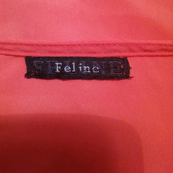 Blouse coral color - Picture 3 of 3