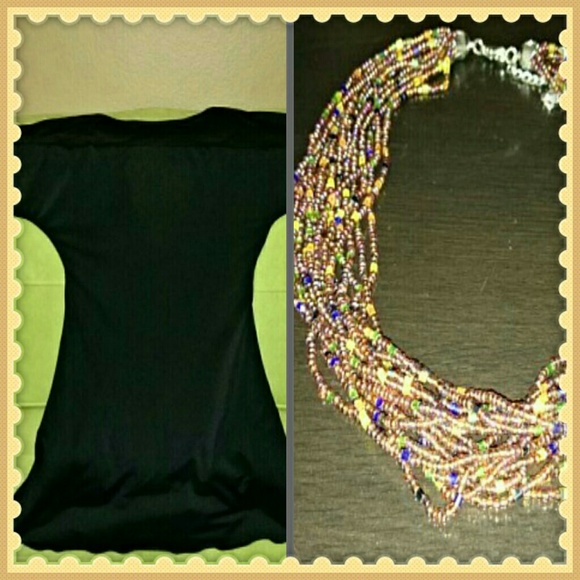 Bundle tops and necklace