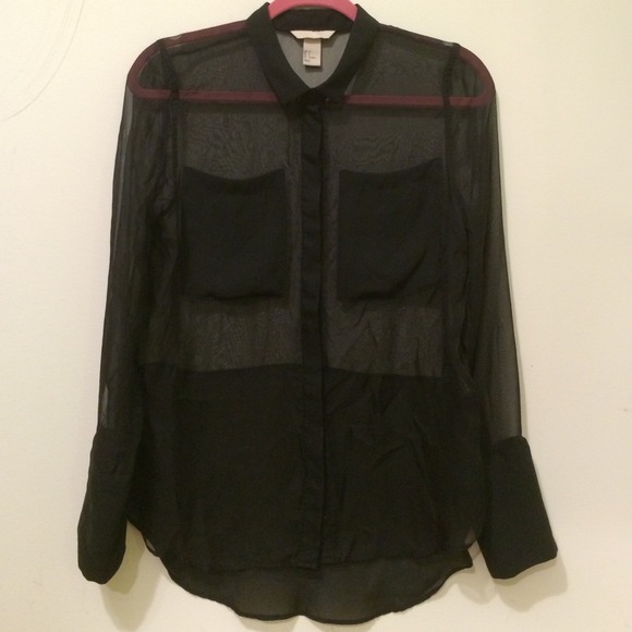 Sheer Black Blouse