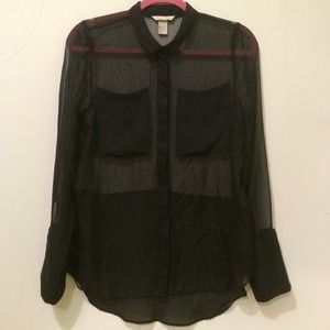 Sheer Black Blouse