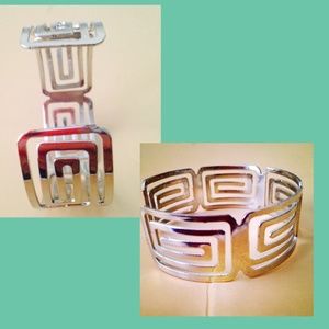 SOLD! Bundled. Silver, cuff-style bracelet.