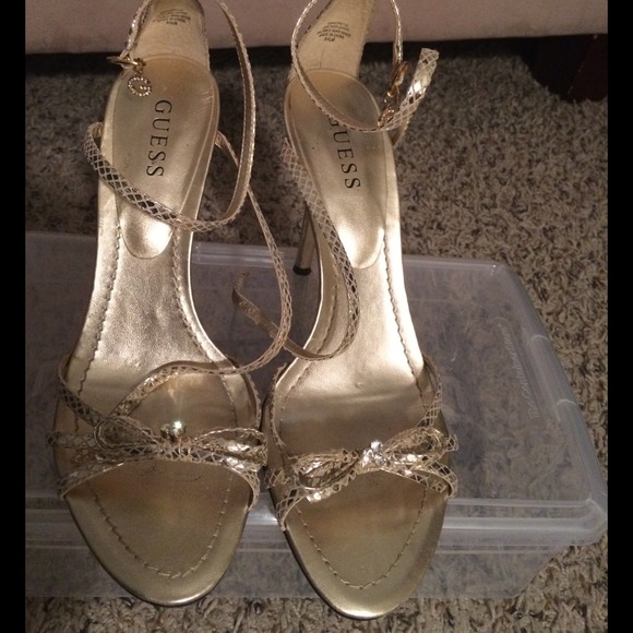 Gold Guess  sandals