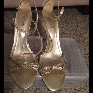 Gold Guess  sandals