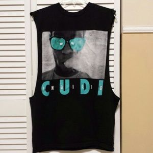 Kid cudi black muscle tee